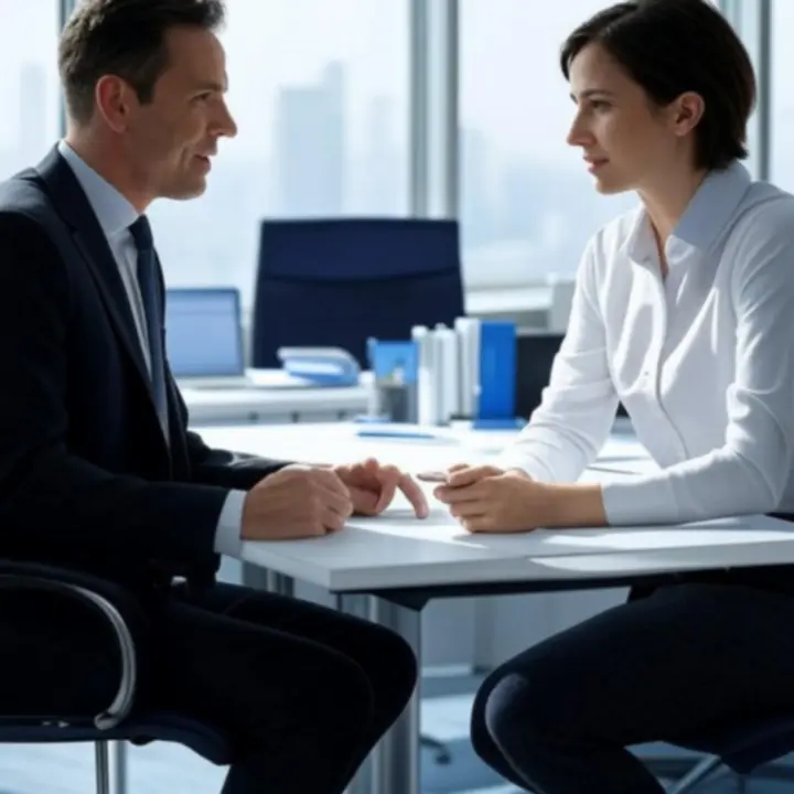 Zakelijk adviseur in moderne kantooromgeving